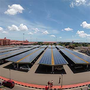 Largest Solar Carport in India Largest Solar Carport in India